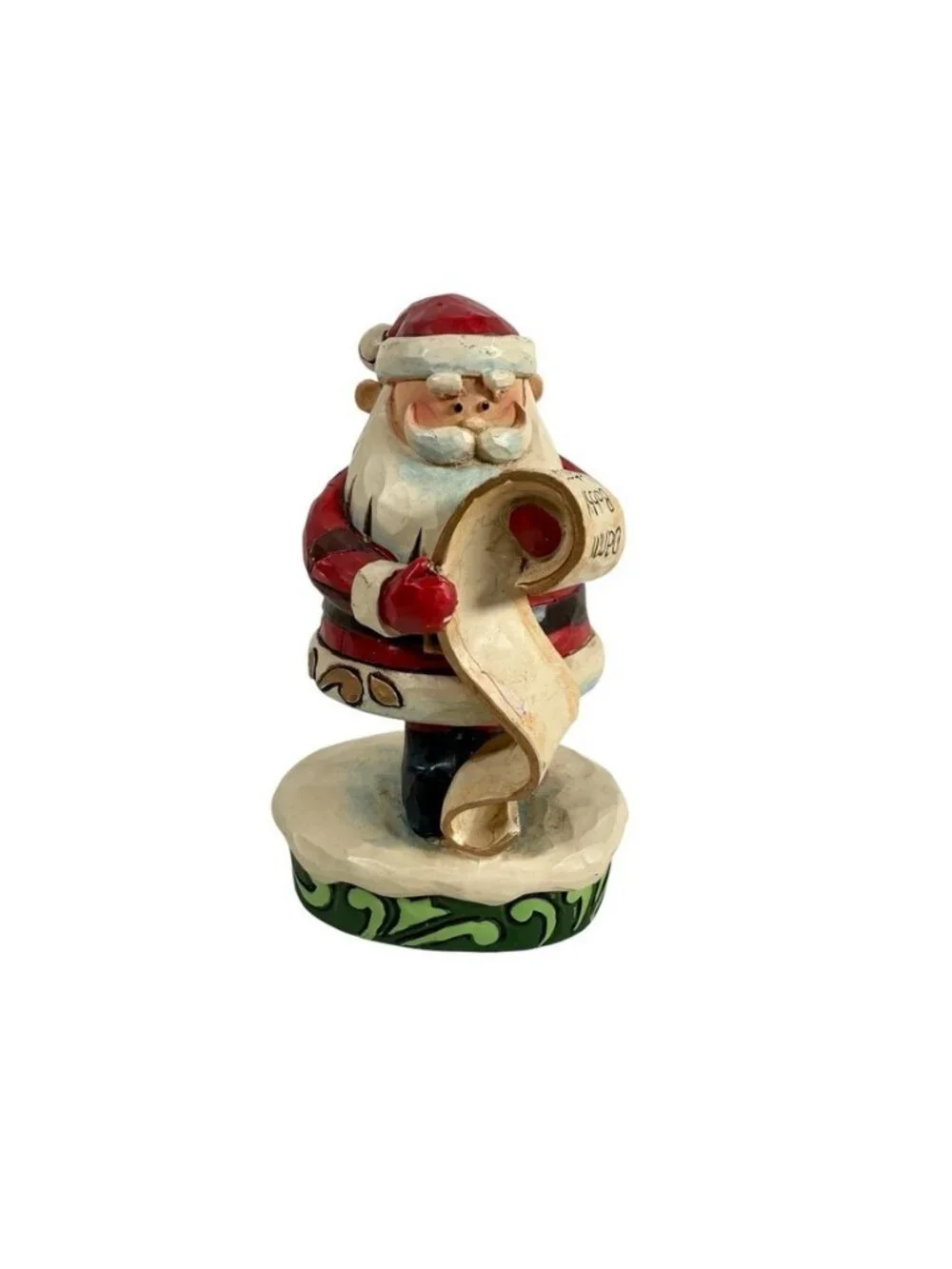 Jim Shore Enesco Rudolph Traditions Handcrafted Folk Art Style Santa's List 2014